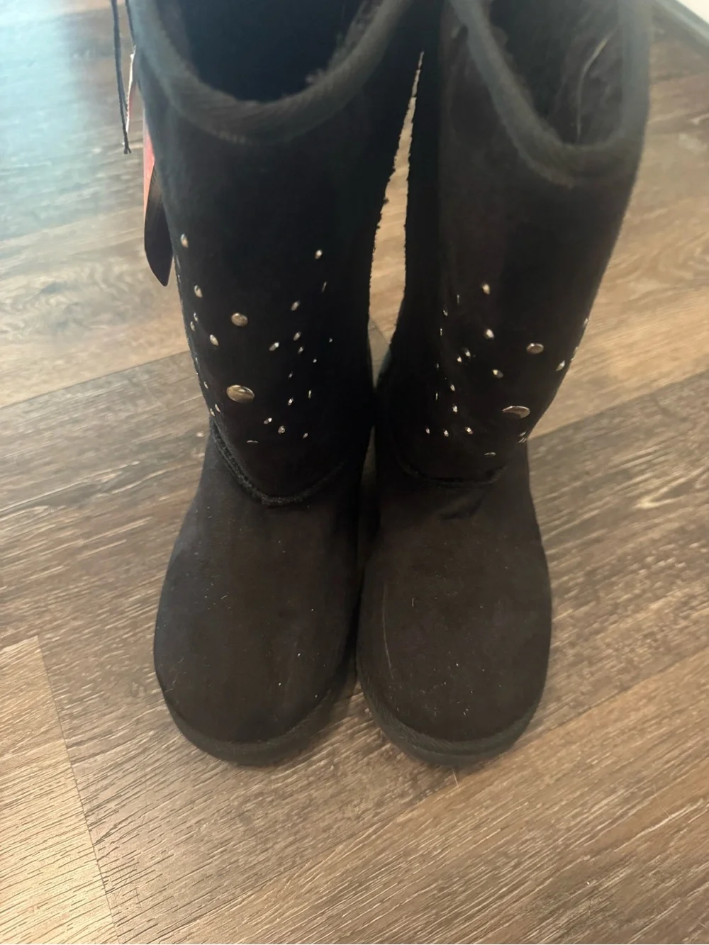 Kids Wizards of Waverly Place Black Faux Fur Boots - Kids 5.5